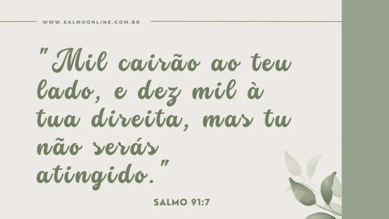 Imagem Salmo 91: Fé e Proteção Divina. Oração Estudo Reflexão