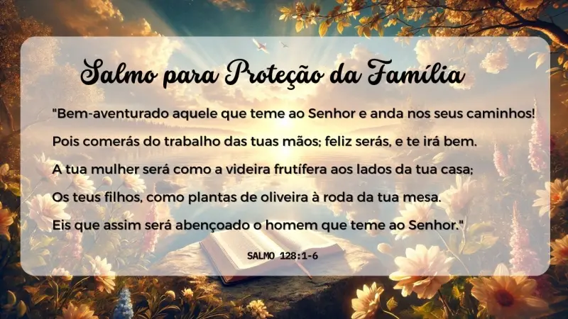 Imagem Salmo para Proteção da Família: Bênção e Paz para o Lar